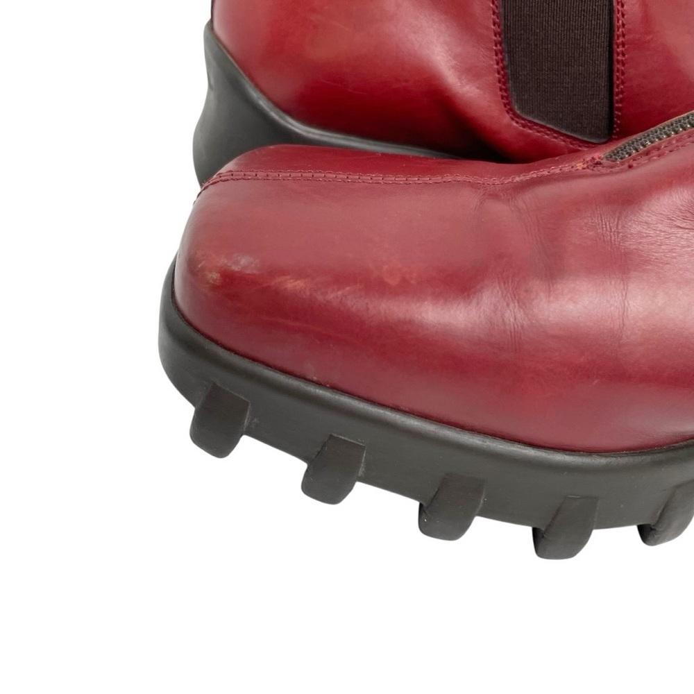 Vintage Donald J Pliner Agnes Red Calf Leather Zip Shoes Size 6M Made in Italy - Picture 7 of 16